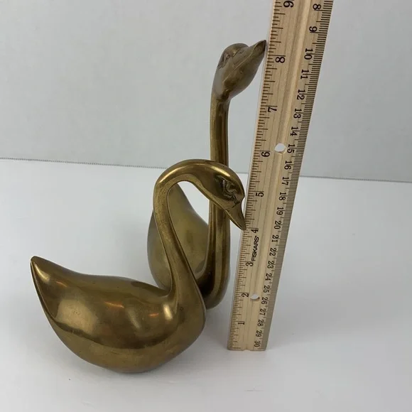 Vintage brass swans - Picture 7 of 10